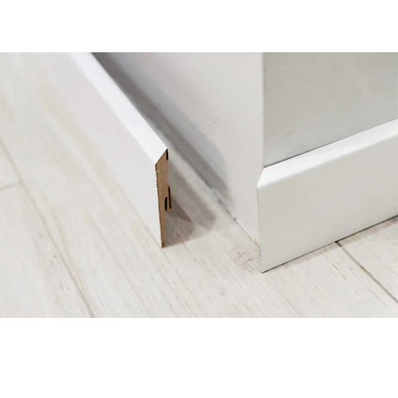Moister Resistant Baseboards MDF Square Edge Skirting Boards For Walls And Floors