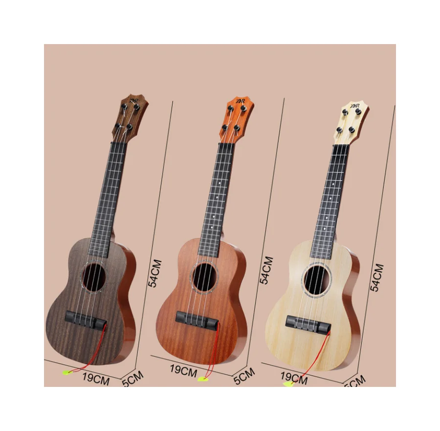 Wholesale 21 Inch Ukulele Sparano Little Guitar Colorful Ukulele Musical Instrument for kid beginner 4 Strings 6 Strings