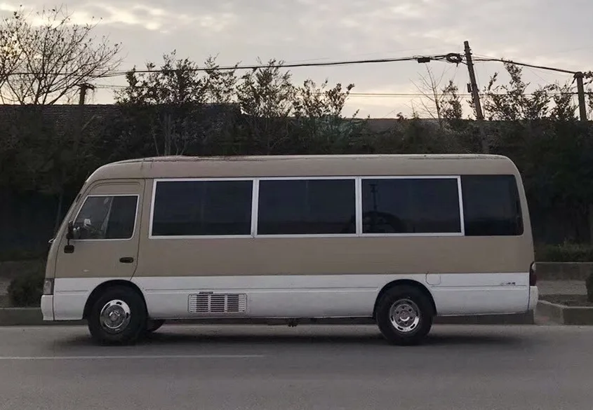 LHD Cheap 2016 Japan used good condition Toyot Coaster bus with diesel engine 30 seats white golden for seal