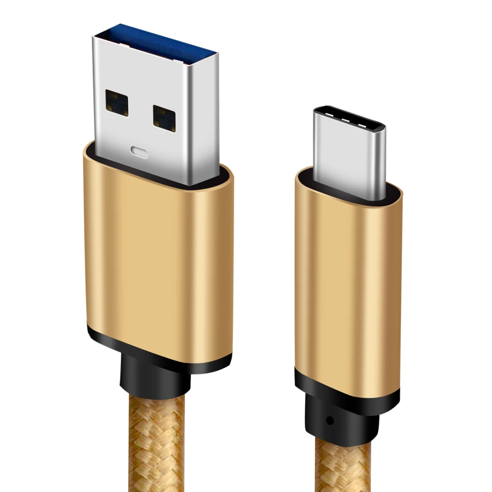 Nylon Braided USB C Cable to USB3.0 A fast charging cord for Samsung Galaxy/LG/Google Pixel