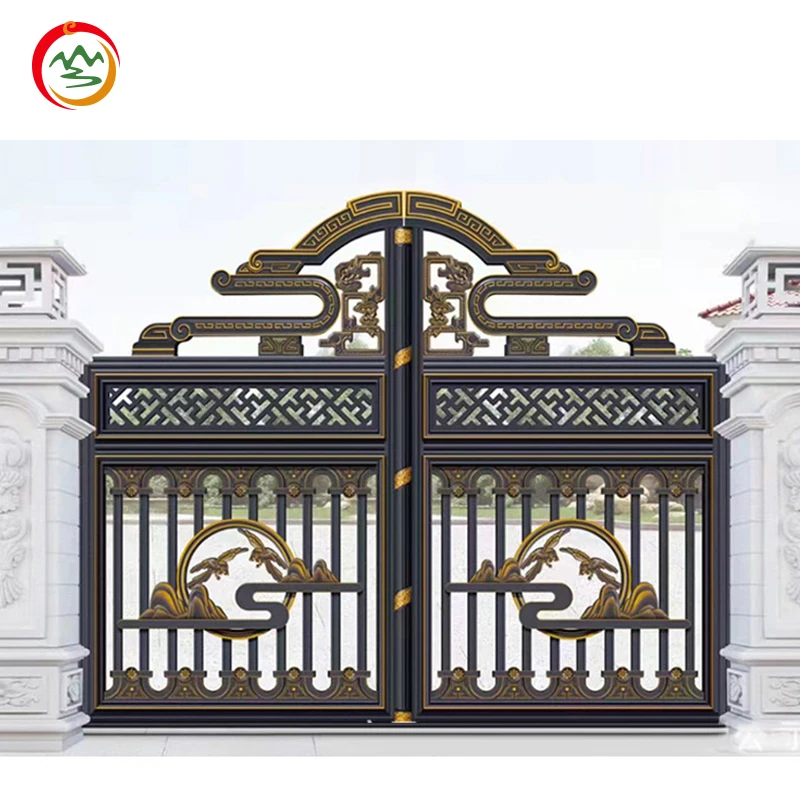 European Style Aluminium Gates Villa Doors Automatic Cast Aluminum Gate
