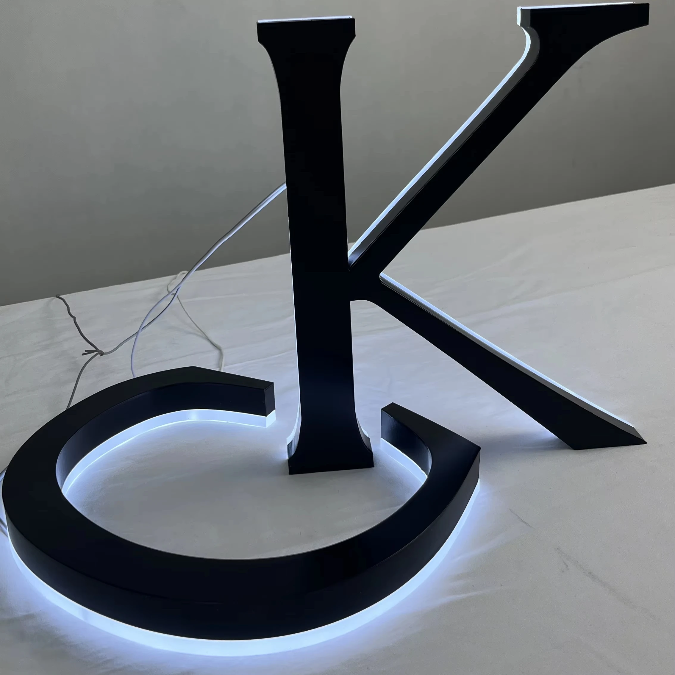 Custom LED Backlit Stainless Steel Letters | 3D Aluminum Letter Sign for Shops & Businesses