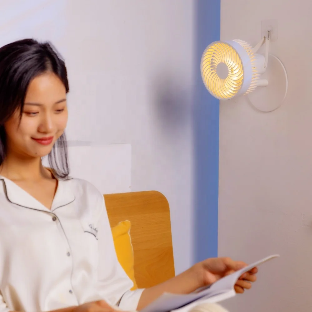 Rechargeable Desk Fan Lamp with Remote Control | 4000mAh Circulator Portable Fan 2024 for Portable & Wearable Fans