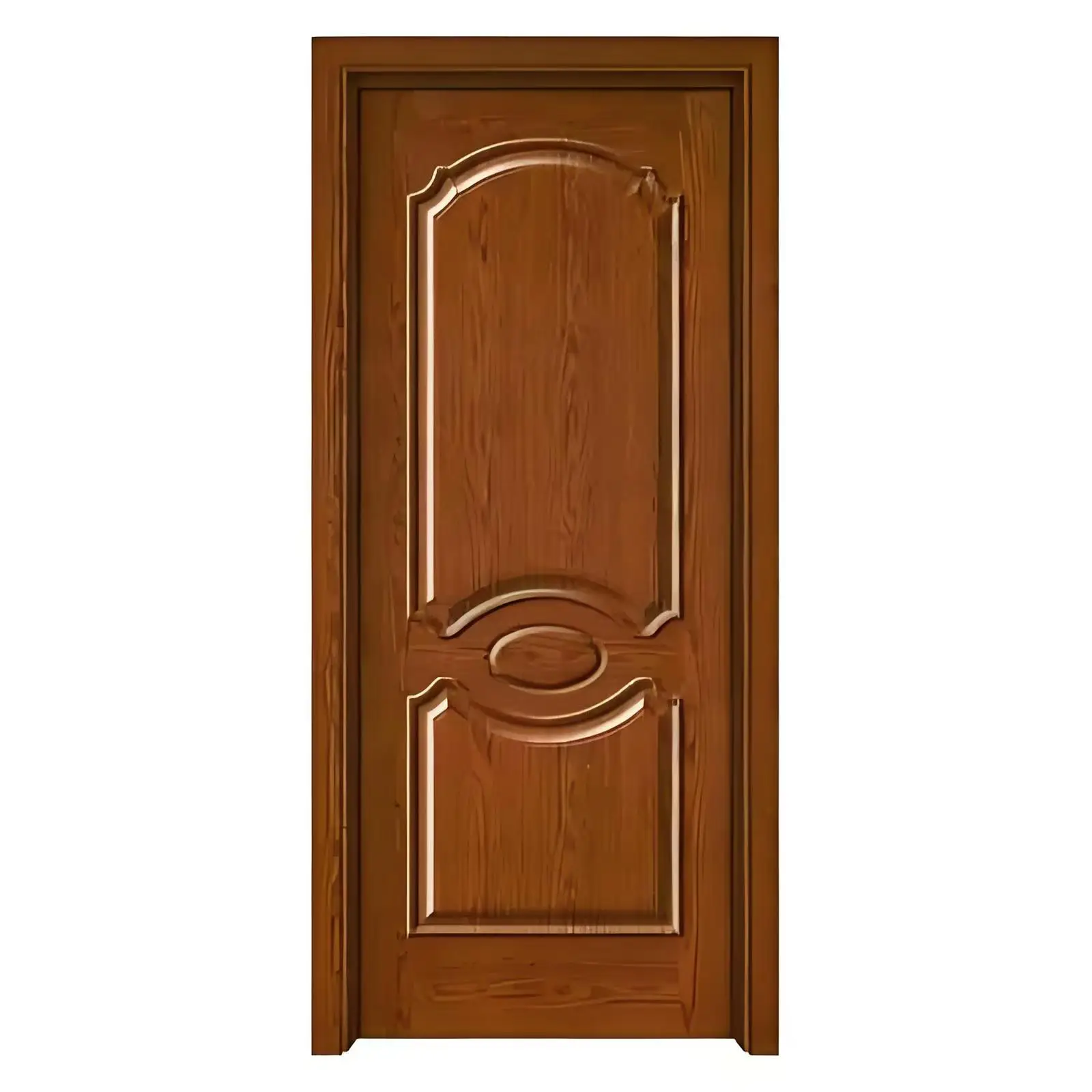 Natural Solid Wood Minimalist Sliding Interior Door for Room Use Plywood Material with Finished Surface