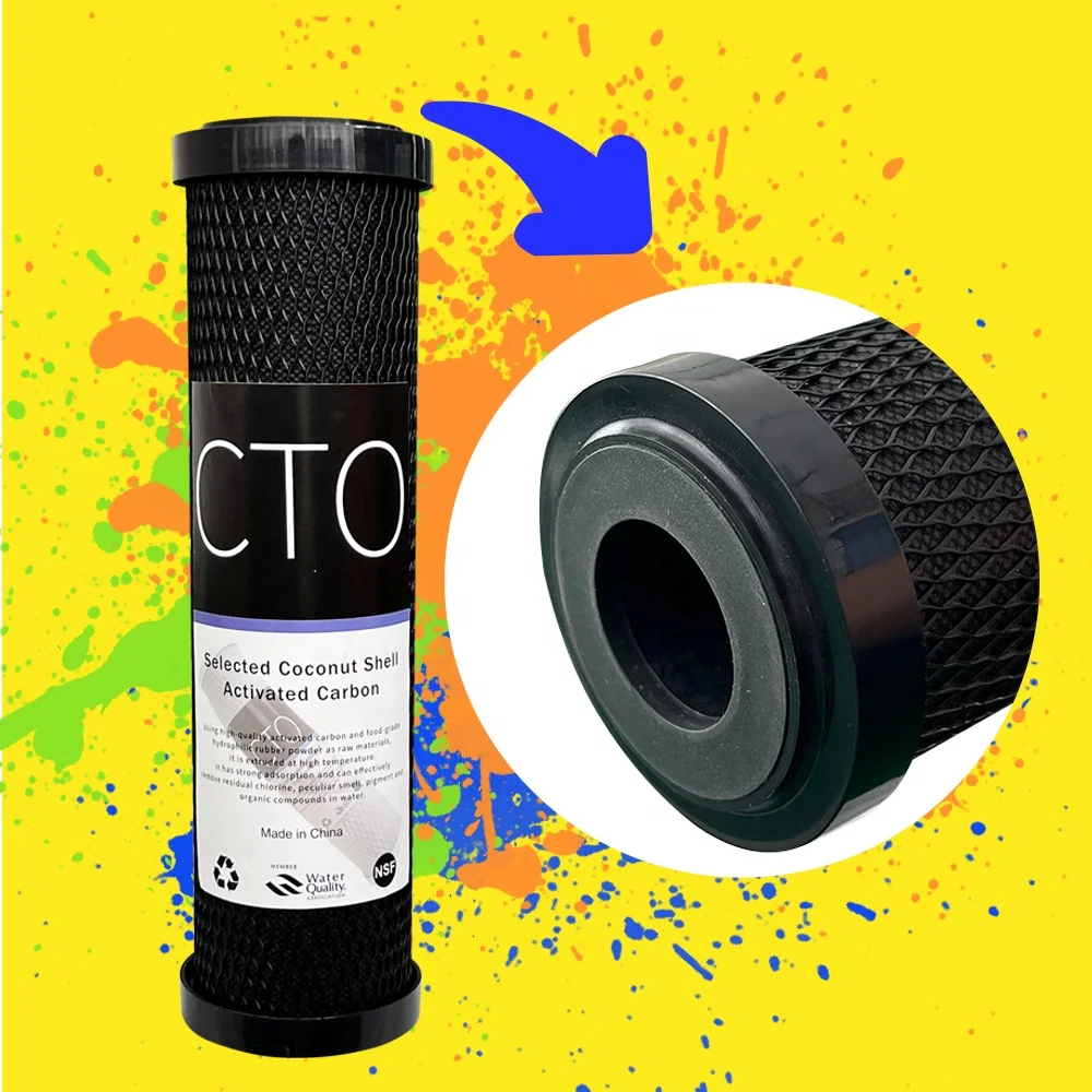 Universal RO Post Water Filter Granular Activated Carbon Block GAC UDF CTO filter Cartridge