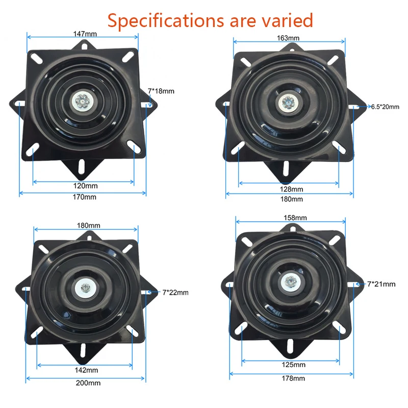 6-inch -13 inch sofa chair 360 degree hardware turntable computer chair swivel chassis