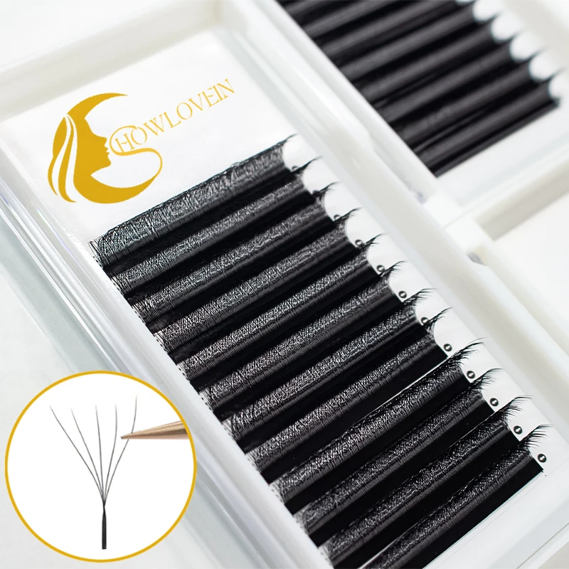 3D 4D 5D 6D Clover Lashes Y W Shape Weave Clover Volume Lash Extension Private Label Clover Lashes