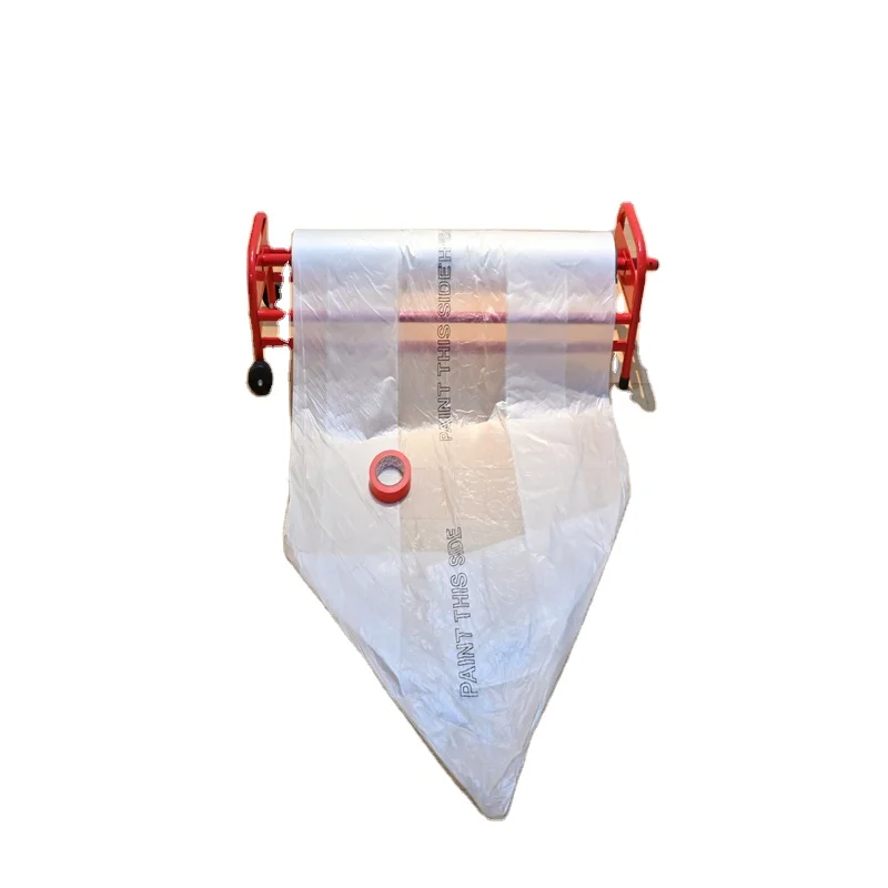 3-in-1 system auto paint pre-taped masking protective plastic film for masking large areas for car body repair