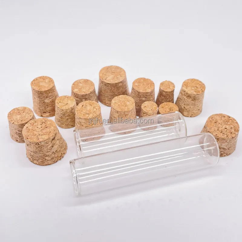 Customized flat bottom Test Tube / Glass Test Tube With flat bottom / High borosilicate glass test tube with wood cork