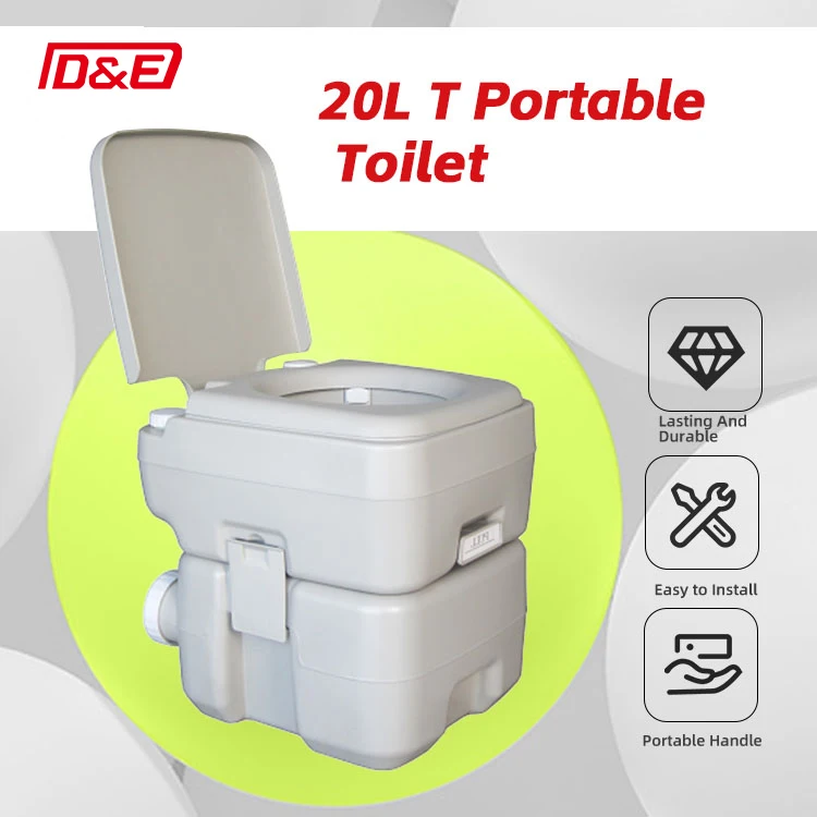 Portable Toilet Flush Travel RV Car Potty for Camp Boating Hiking Outdoor Trips With Fresh Water Tank 10L Waste Holding Tank 20L