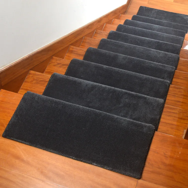 Stair mat carpet long pile solid color non-slip mat non-adhesive self-adhesive floor mat