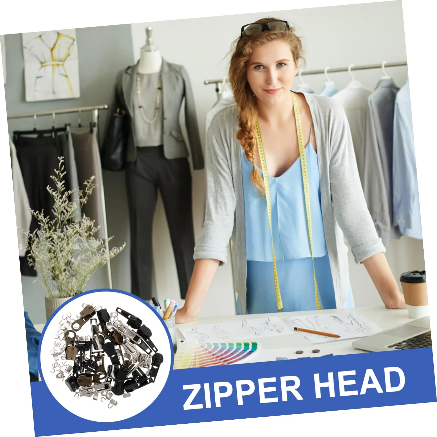 Garment Accessories Make Custom Zipper and Zippers Puller Head 3# 5# Zip Pull Custom Logo Zipper Puller and Sliders for Bags