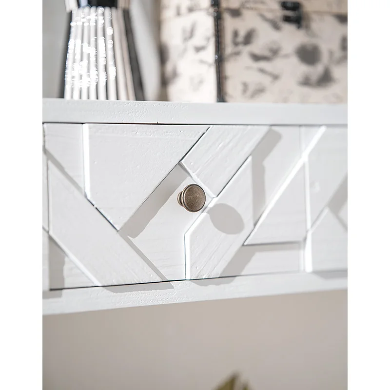 Classic White Solid Wood Wall Shelf Hanging Storage Furniture Modern Mounted Wall Floating Shelves