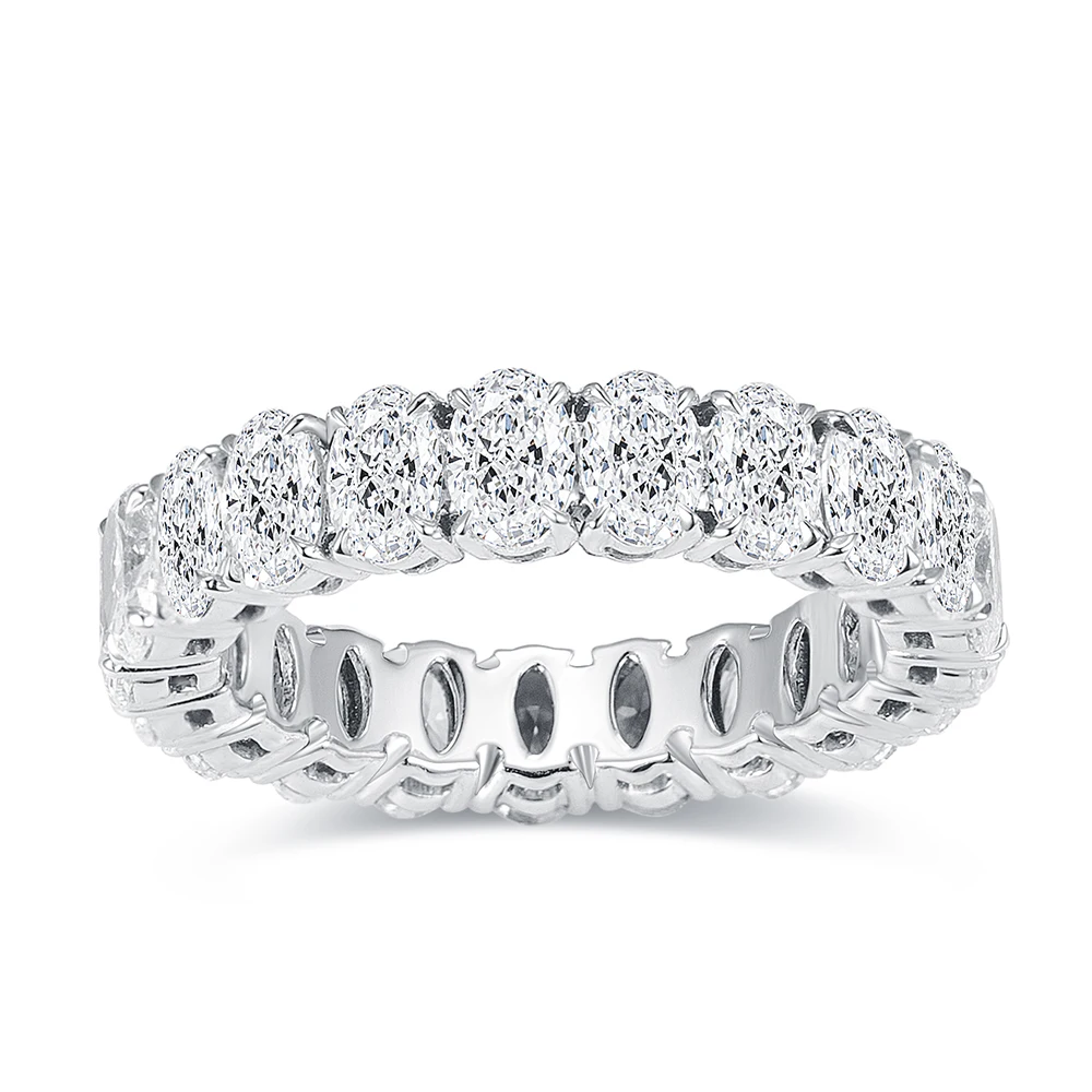 Messi Customization Featured selections IGI 18K Gold Oval Lab Diamond Eternity Wedding Diamond Engagement Ring