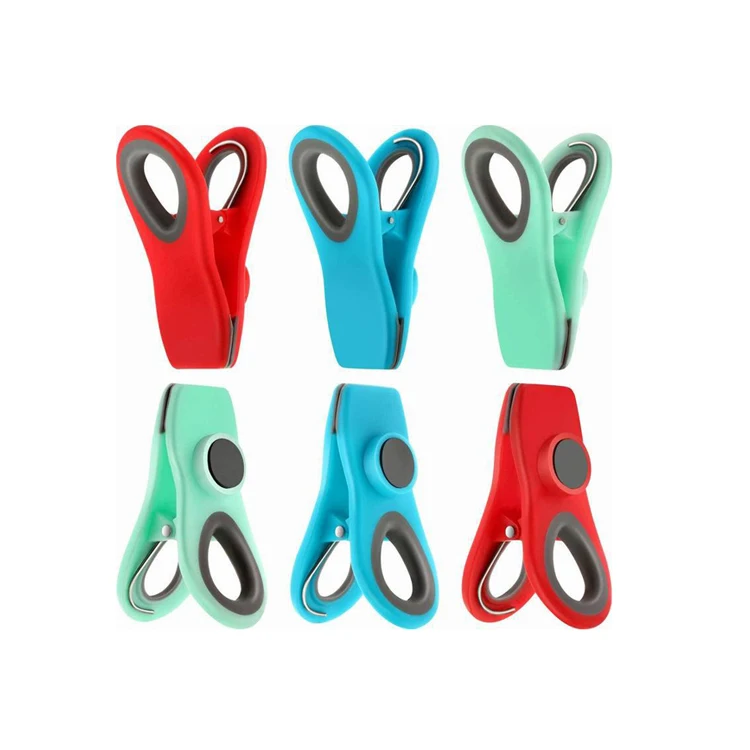 Neodymium reflex magnet chip clips magnetic / plastic magnetic chip bag clip amazon with magnet