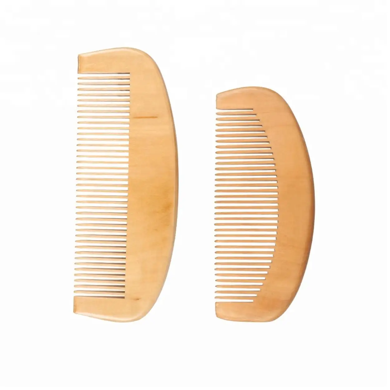 Custom Logo Natural Wooden Beard Comb Wooden Hair Comb