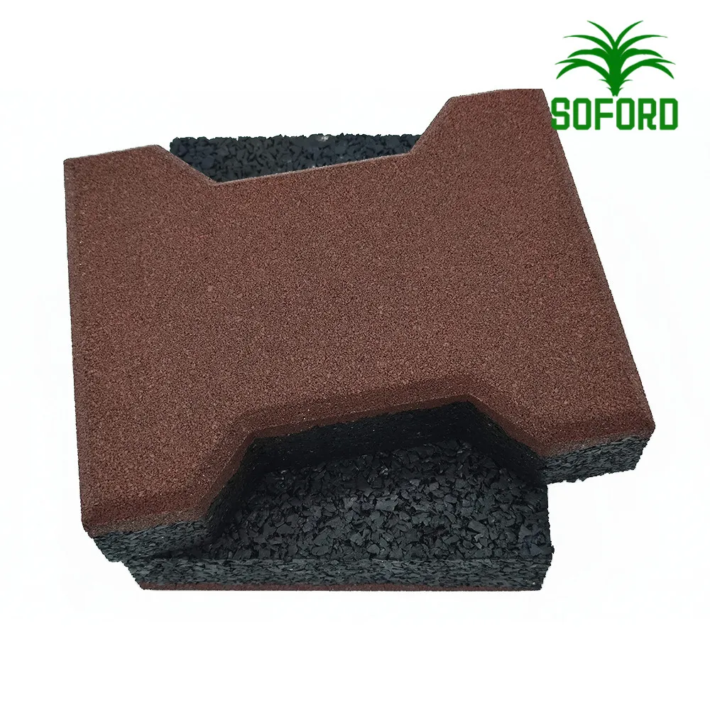 200mmx160mmx25mm outdoor recycled rubber pavers  rubber dog bone paver for cow mat