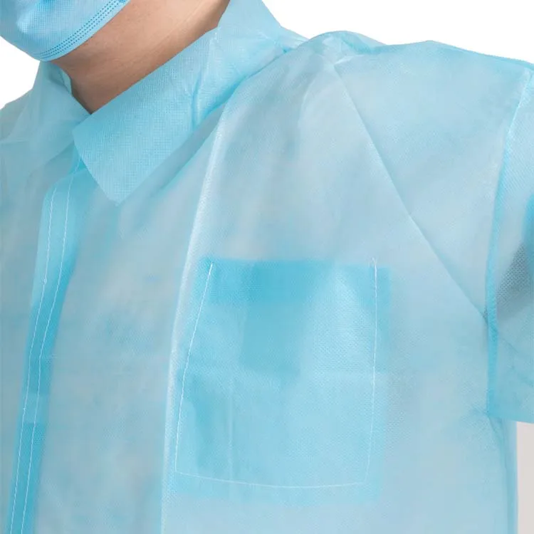 Waterproof Dustproof Lab Coat Disposable Protective SMS Lab Coat Work Wear
