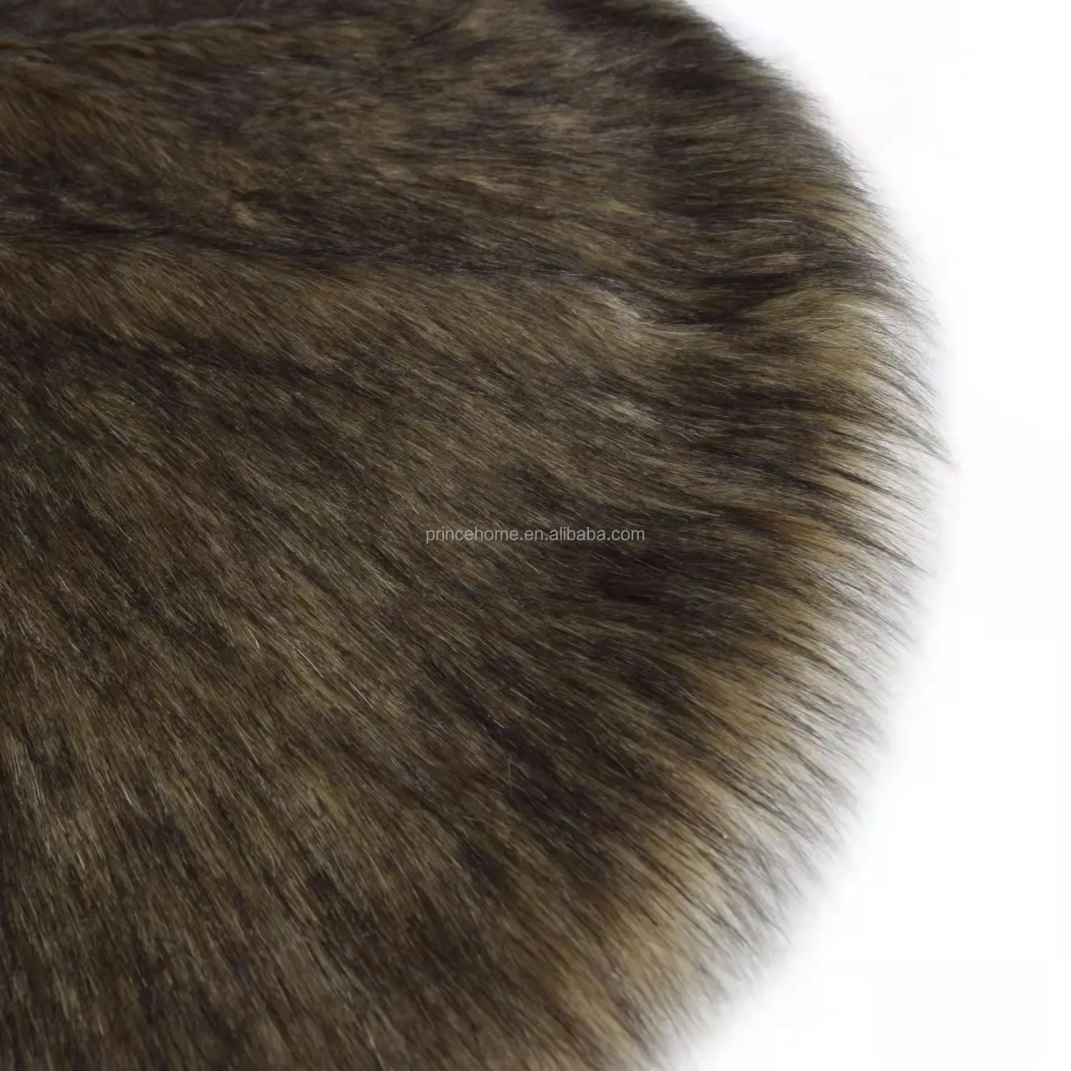 48'  faux fur Christmas tree skirt with back upscale slub fabric Christmas ornament