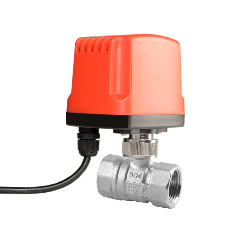 Factory direct sale of fast opening and closing stainless steel two-way ball valve DN20 normally closed threaded valve for water