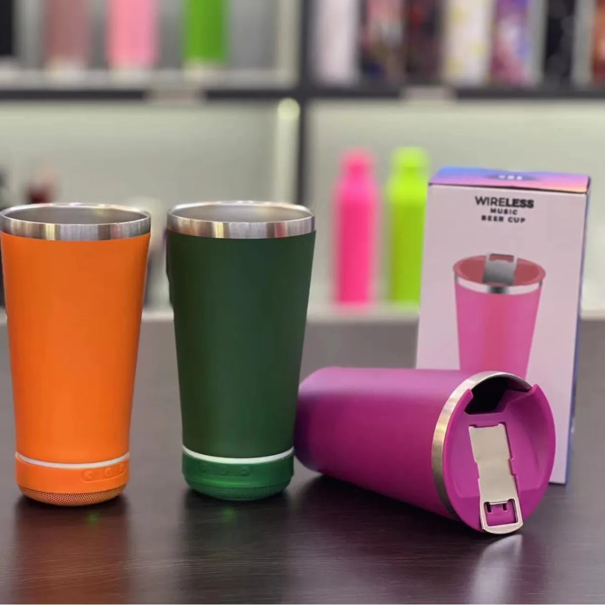 Outdoor Travel Usb Charging Music Cup Intelligent Bluetooth Tumbler Waterproof Stainless Steel Bluetooth Audio Insulation Cup