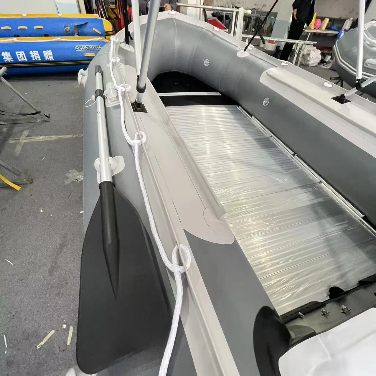 Commercial Hovercraft Inflatable Boat/ Portable Pvc Boat With Tent And Wheel