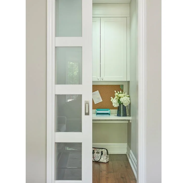 White pocket door kitchen pocket slide door system