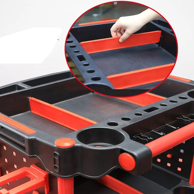 Auto Detailing Tool Cart with Tool Hanging Board-Car Detailing Organizer for Garage DIY Home Studio Projects,Classify and Store