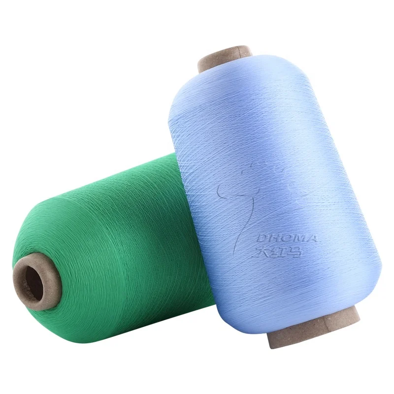 Yarn supplier Dhoma high elastic polyester stretch yarn DTY 75d-200d nim twisted yarn polyester for knitting weaving