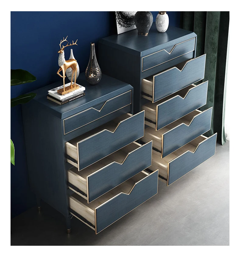 
2021 Wooden Home Living Room Furniture Set Side Cabinet 5 Chest Kitchen Side 4 Drawers Cabinet for Home Office 