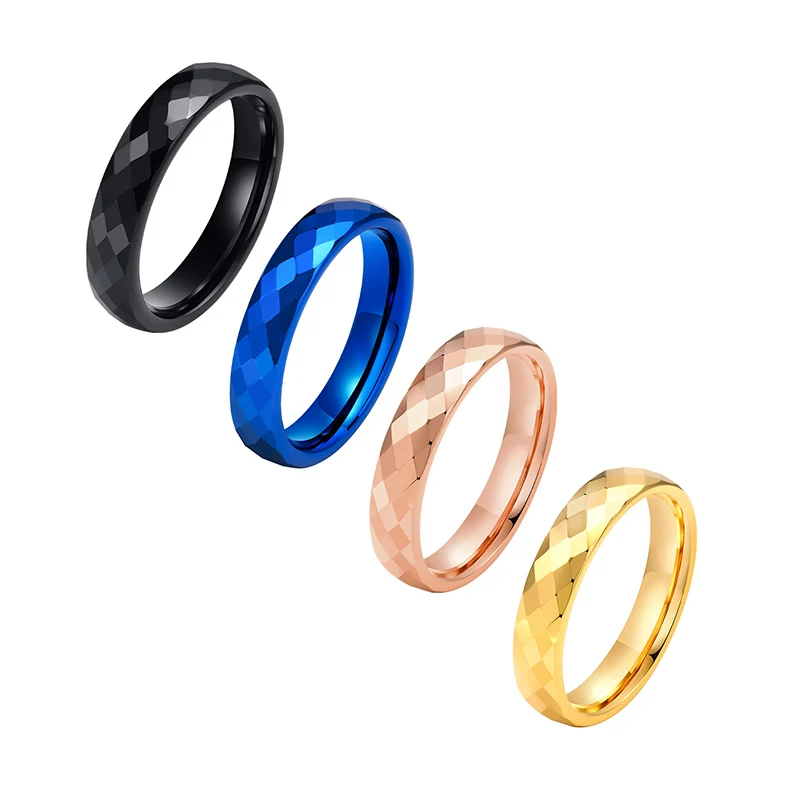 Fine jewelry wholesale dainty anillos engagement rings mens finger tungsten 14K gold plated couple ring for women