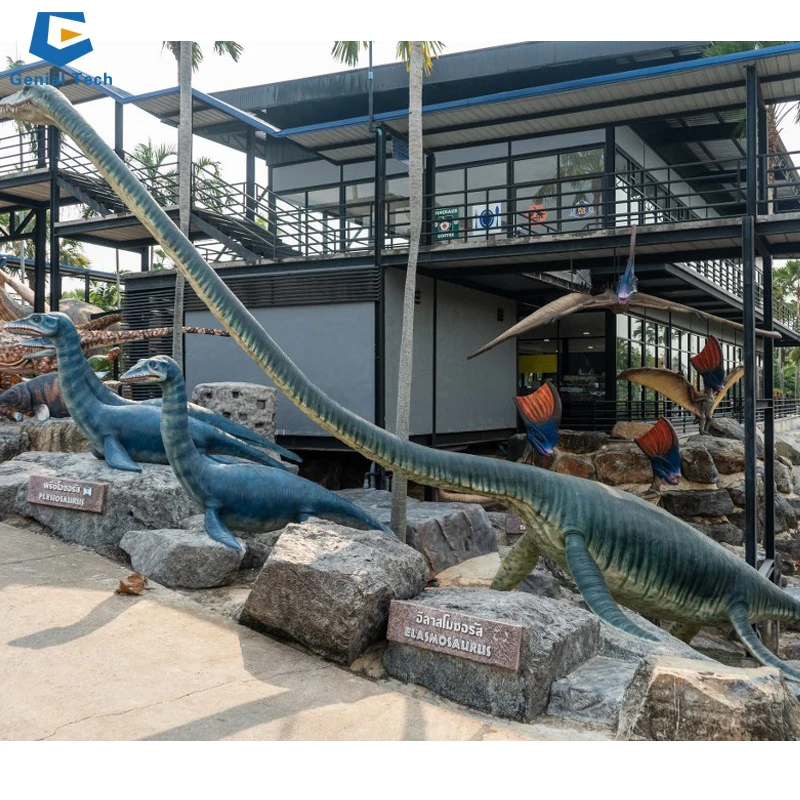 FD-03 High Quality Fiberglass  Dinosaur Statues Life Size Plesiosaurus