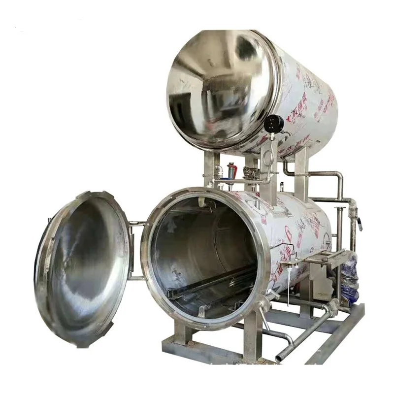 Water immersion Industrial Food Processing Small glass retort jar sterilizer machine
