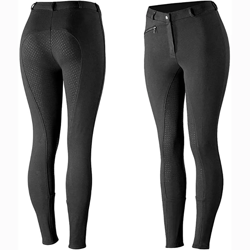 2021  Women Breathable Riding Breeches Fitness Leggings Horse Jodhpurs for Ladies Silicone Full Seat Skin-friendly Pants