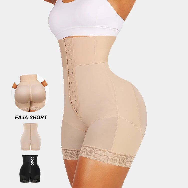 Custom Service fajas colombianas shapewear compression tummy control fajas colombianas post surgery faja shorts