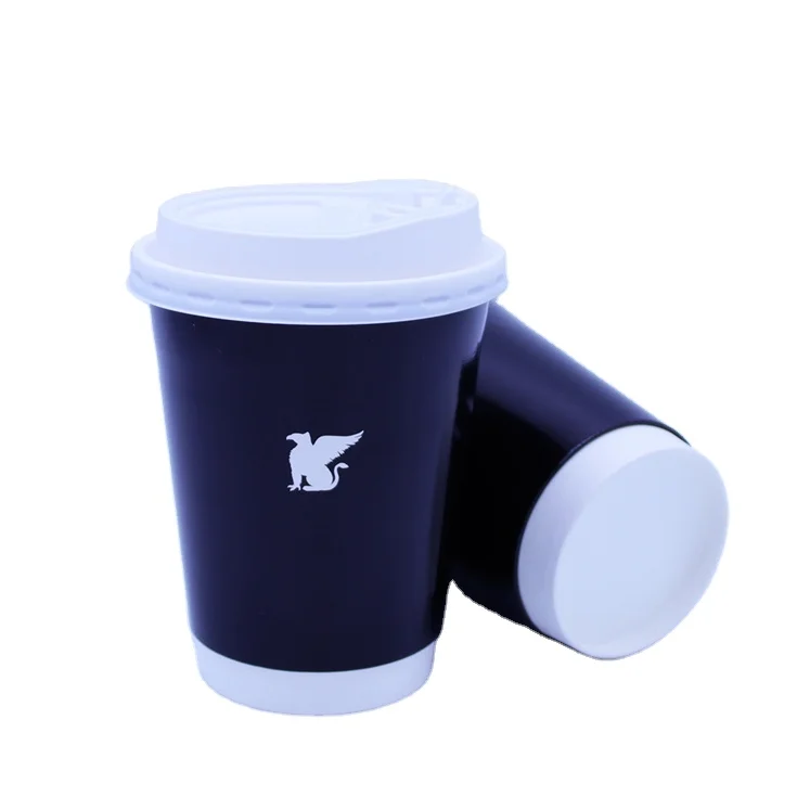 personalised black coffee cups takeaway_cardboard cups with cover_paper cups with cover