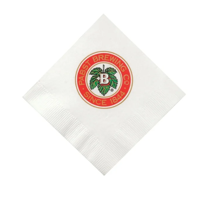 custom printed logo oem design service folded white paper napkin 23x23cm, 25x25cm ,30x30cm