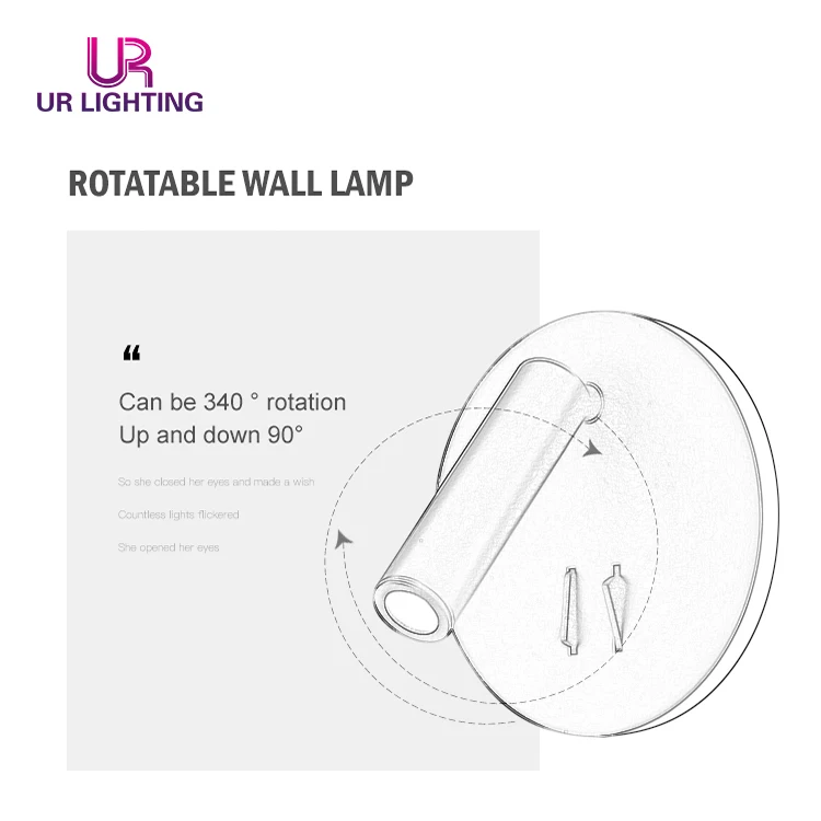 Reading Mounted Compound Bracket Round Decoration Living Room Modern Indoor LED Wall Light