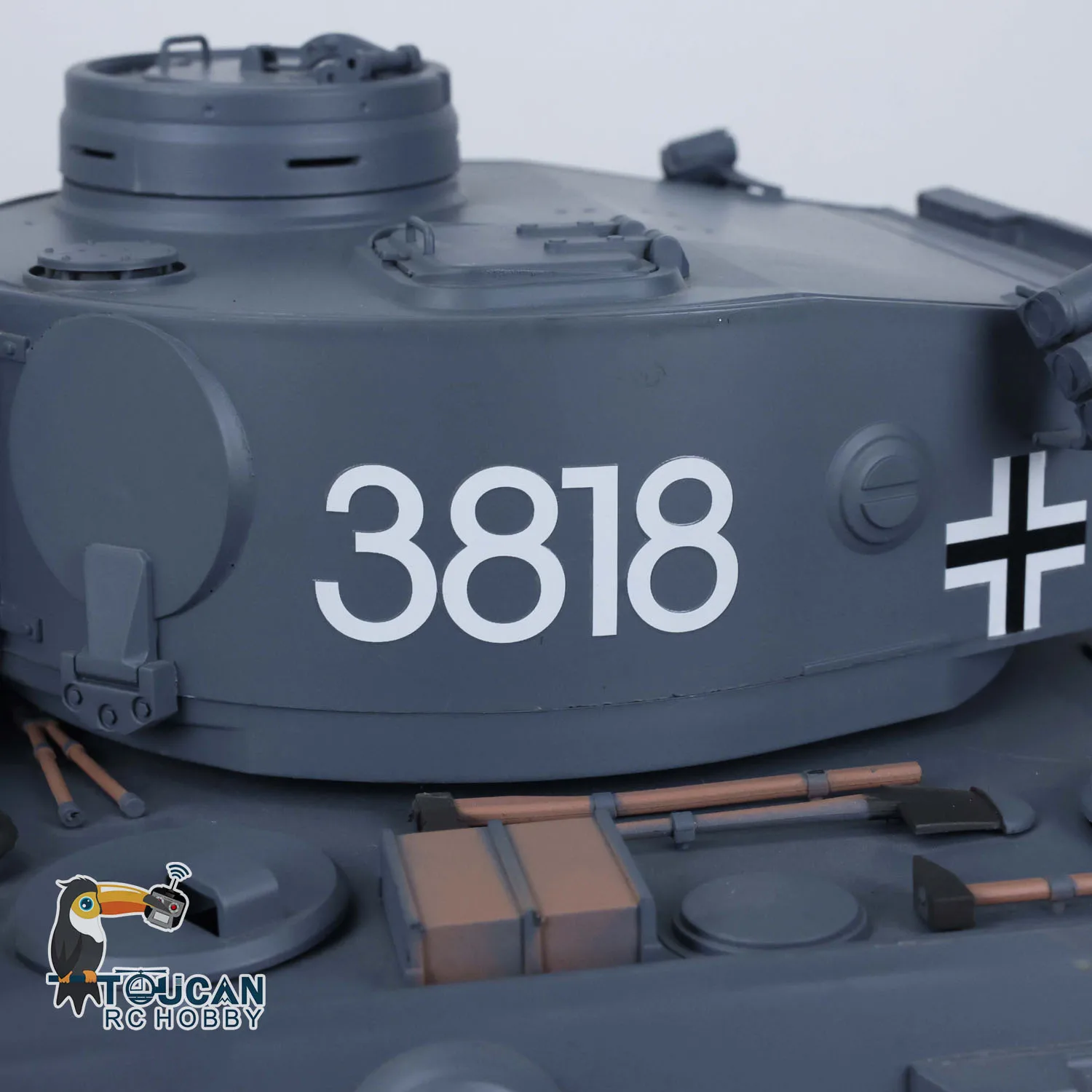 Pro Ver Heng Long TOUCAN 1/16 7.0 Tiger I RC Tank 3818 FPV Camera Barrel Recoil Metal Tracks Wheels Airsoft IR Engine Sound