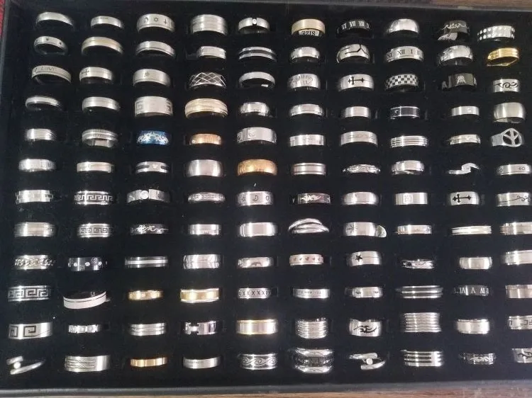 Fashion superman stainless steel wedding ring Stainless Steel ring for Women and men Jewelry