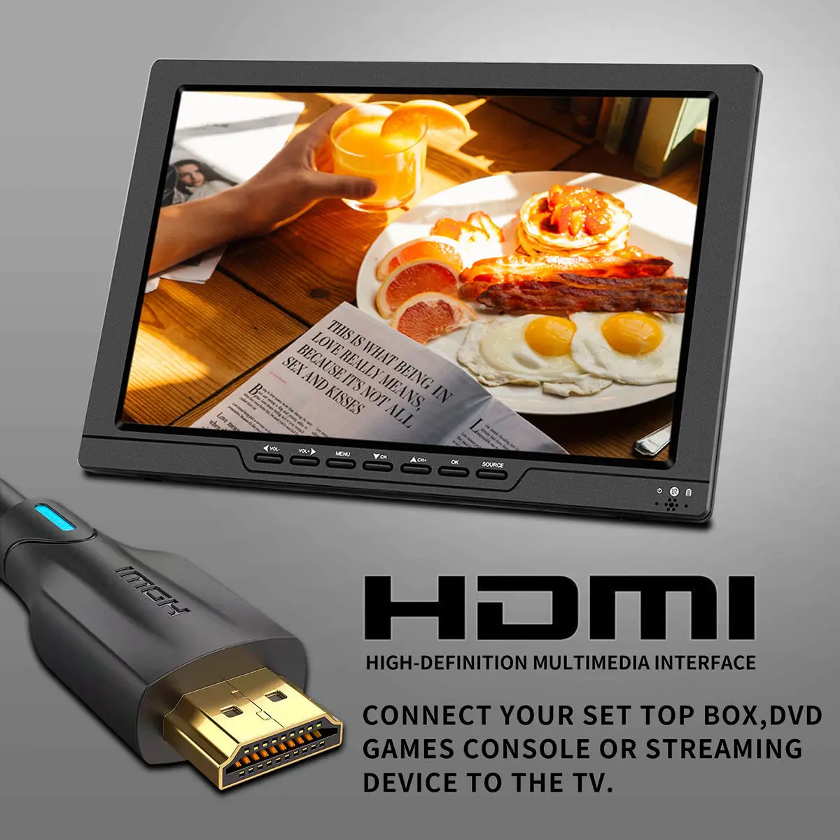 Portable High Definition Mini TV Wholesale 1080p 128G Large Capacity Mini LED Smart TV Portable Cheap Price Custom