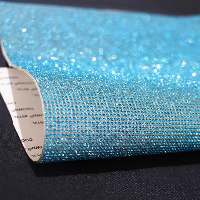 Hot Selling Wholesale SS6 Rhinestone Sheet 24*40 cm Multiple Colors Crystal Rhinestone Sticker Sheet