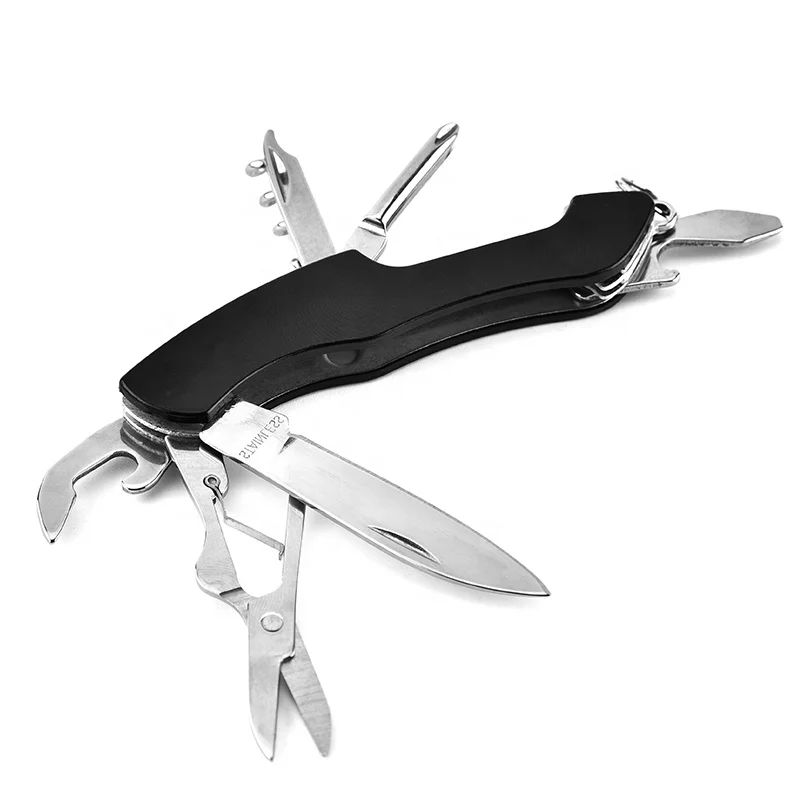 Multi Knife Multitool 7 in 1 Foldable Stainless Steel Multifunction Pocket Tool for Outdoor Hiking Camping