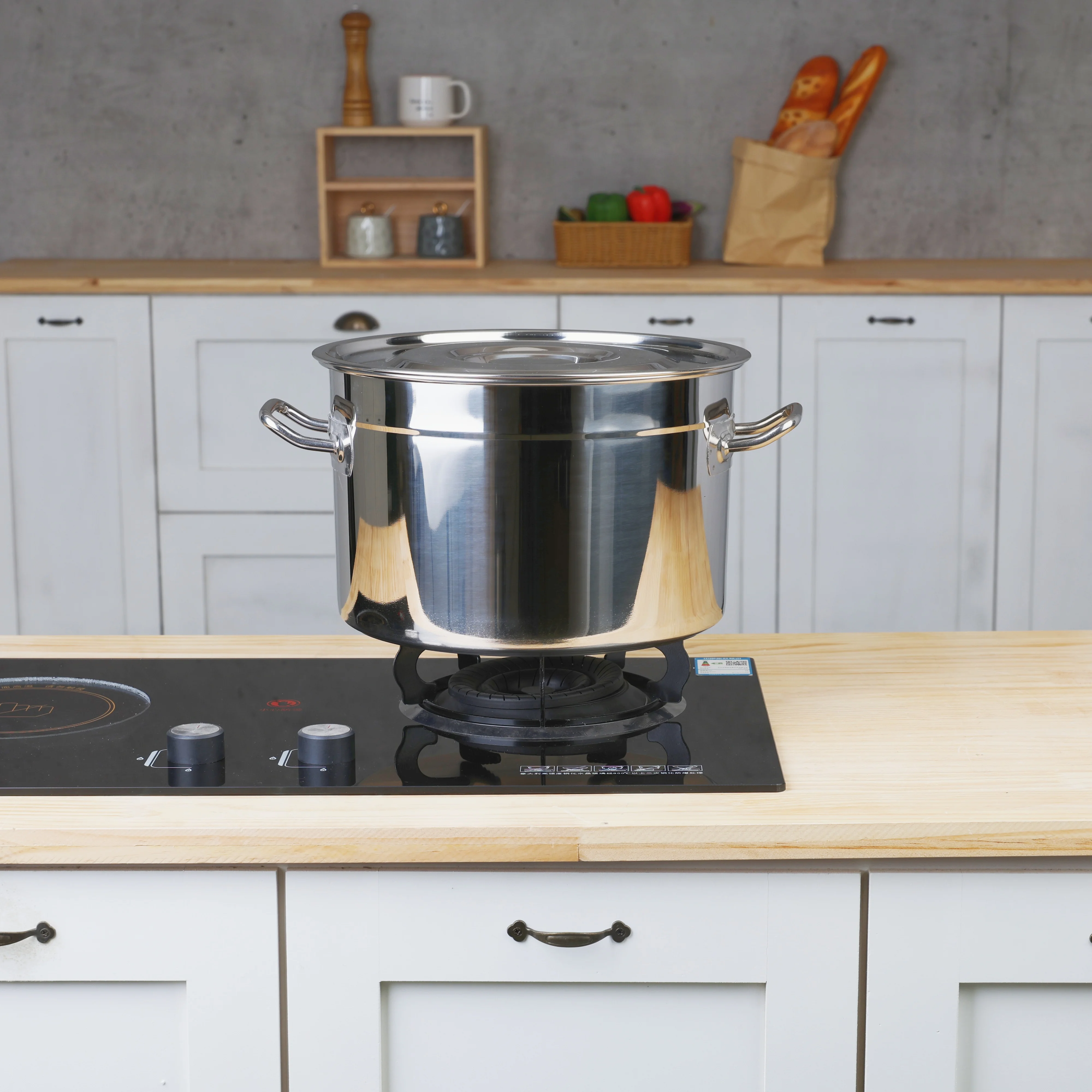 Wholesale big pots for cooking multiple sizes stainless steel soup stock pot commercial cooking pot