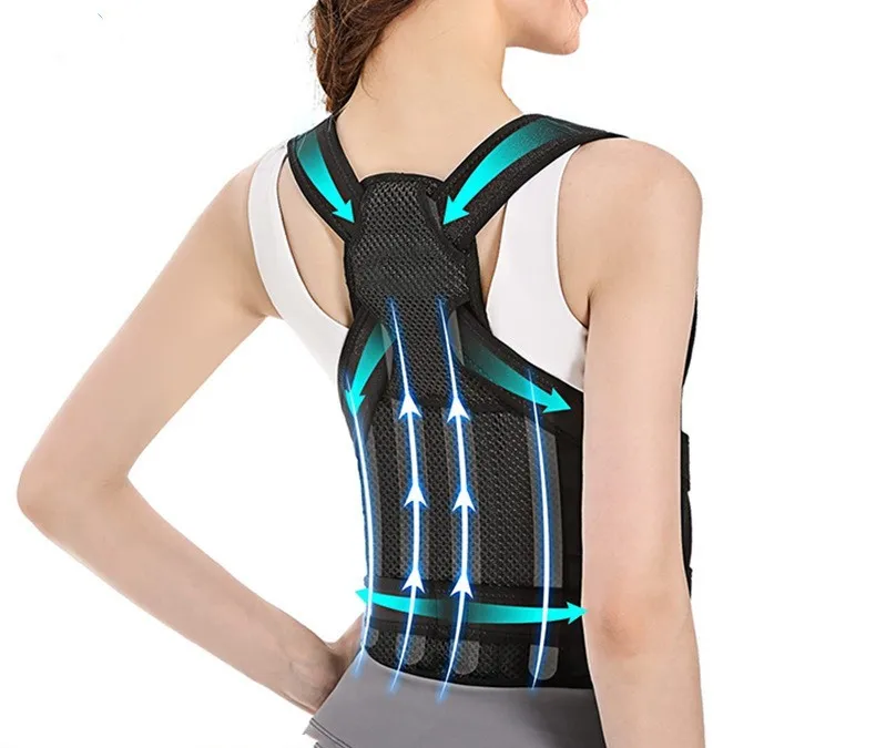 FSPG Custom Hot sale neoprene Shoulder Support Brace Relieve Lower Back Pain Posture corrector