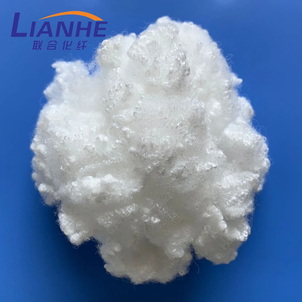 7D hcs волокно, Натуральное белое полиэфирное волокно для наполнения подушек