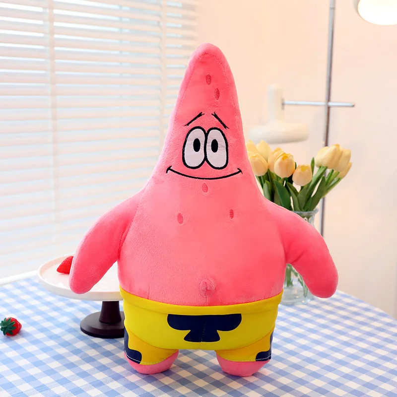 Cute Sponge Bob SquarePants Doll and Pai Daxing Doll Small Snail Plush Large Bed Pillow Doll