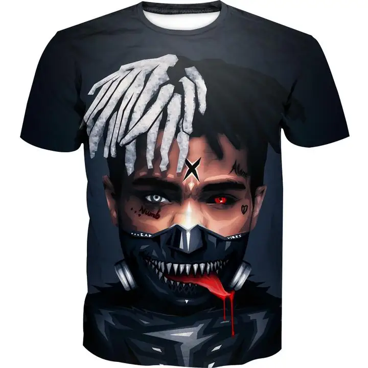 Sublimation 3D Print Bayan Tisort Algodon Camiseta Hip Hop Custom T Shirt For Sport Team