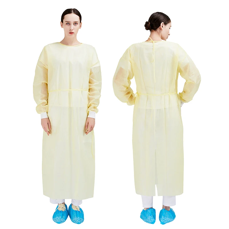 MDMA qualified Disposable Polypropylene Isolation Gowns Elastic Cuff Long Sleeve Isolation Gown