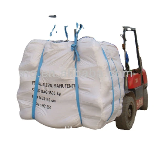 fertilizer sling bag soft pallet  crowfoot tape sling for cement 1.5 Ton Bag Packing Sack Plastic PP Container Transport small w